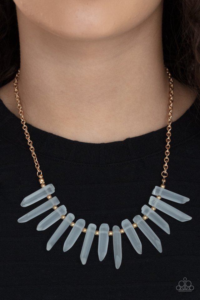 Ice Age Intensity​ - Gold - Paparazzi Necklace Image