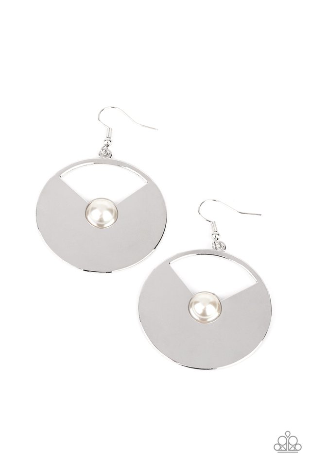 Record-Breaking Brilliance - White - Paparazzi Earring Image