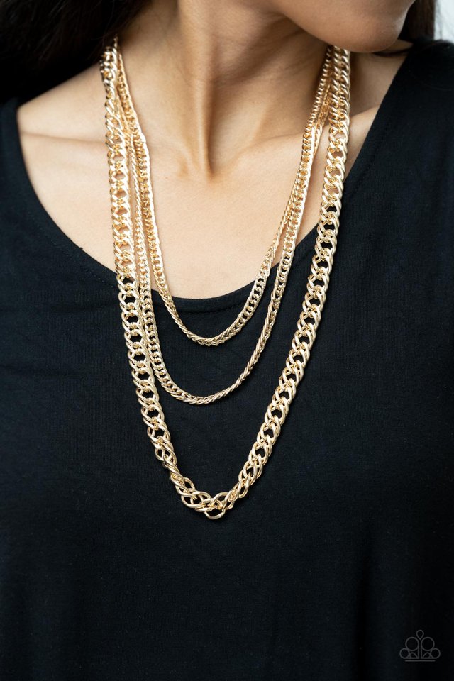​Chain of Champions - Gold - Paparazzi Necklace Image