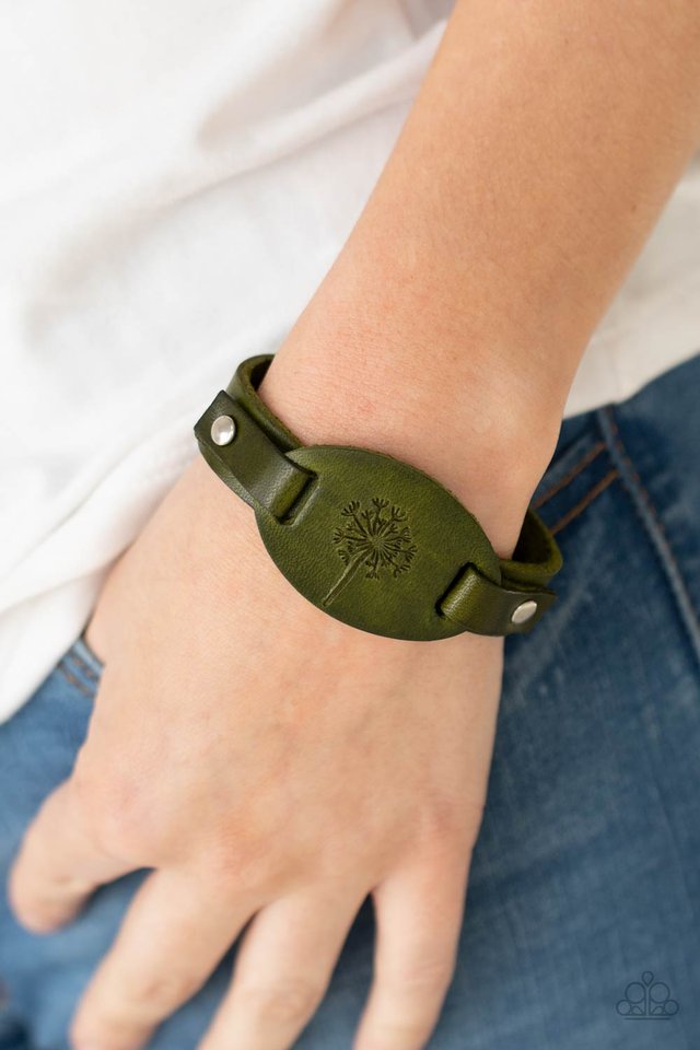 All Fine and DANDELION - Green - Paparazzi Bracelet Image