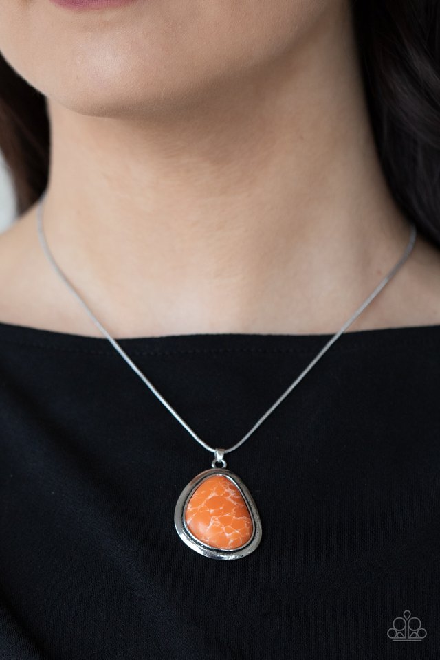 Canyon Oasis - Orange - Paparazzi Necklace Image