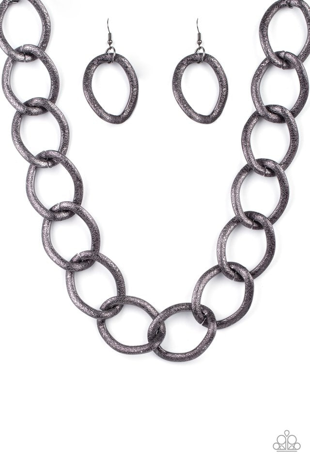 ​Industrial Intimidation - Black - Paparazzi Necklace Image