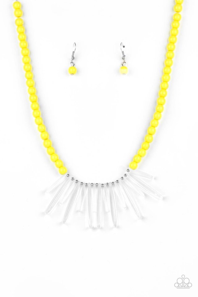 ​Icy Intimidation - Yellow - Paparazzi Necklace Image