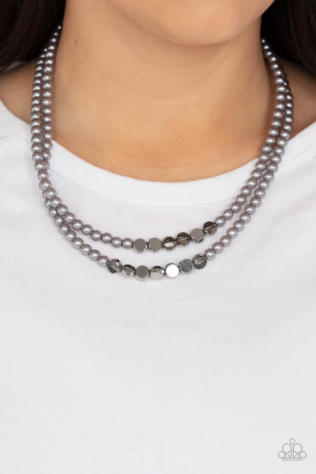 ​Poshly Petite - Silver - Paparazzi Necklace Image