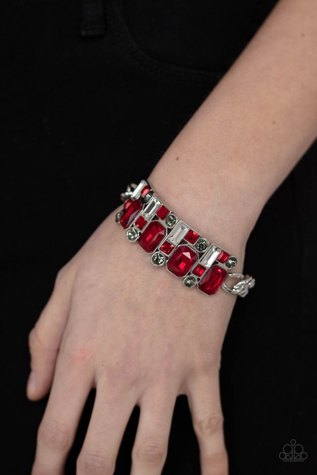 Urban Crest - Red - Paparazzi Bracelet Image