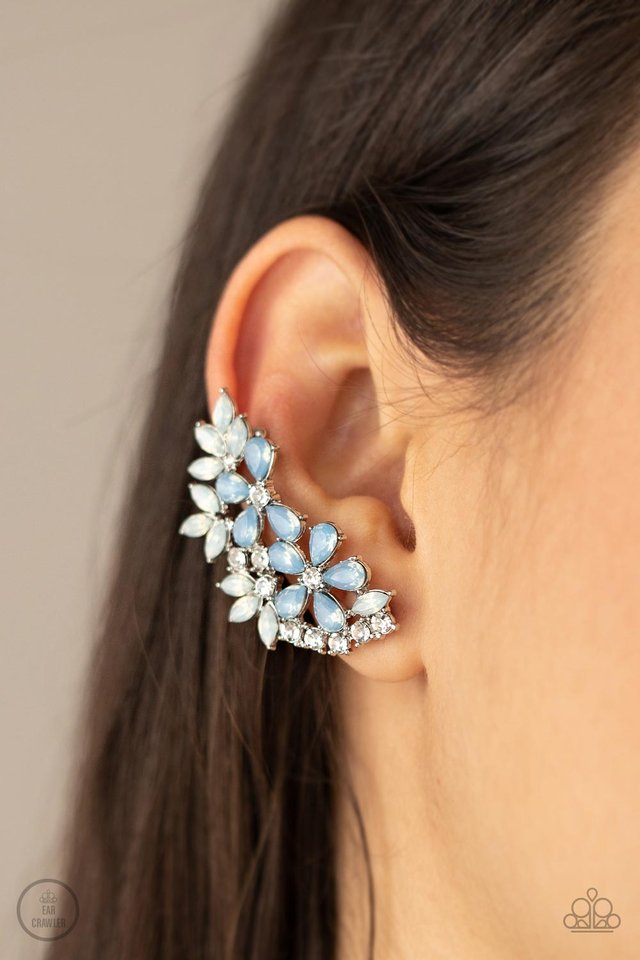 Garden Party Powerhouse - Blue - Paparazzi Earring Image