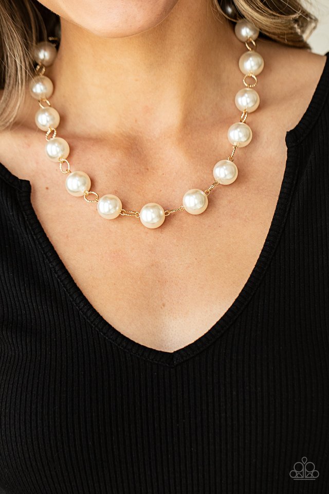 Ensconced in Elegance - Gold - Paparazzi Necklace Image