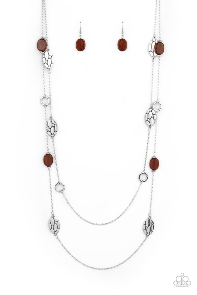 Cobble Creeks - Brown - Paparazzi Necklace Image