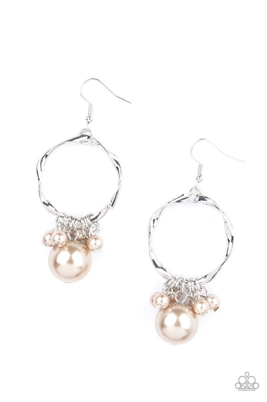 Delectably Diva - Brown - Paparazzi Earring Image