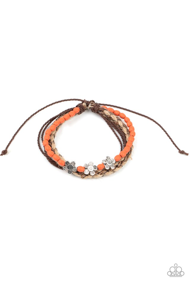 Raffia Remix - Orange - Paparazzi Bracelet Image