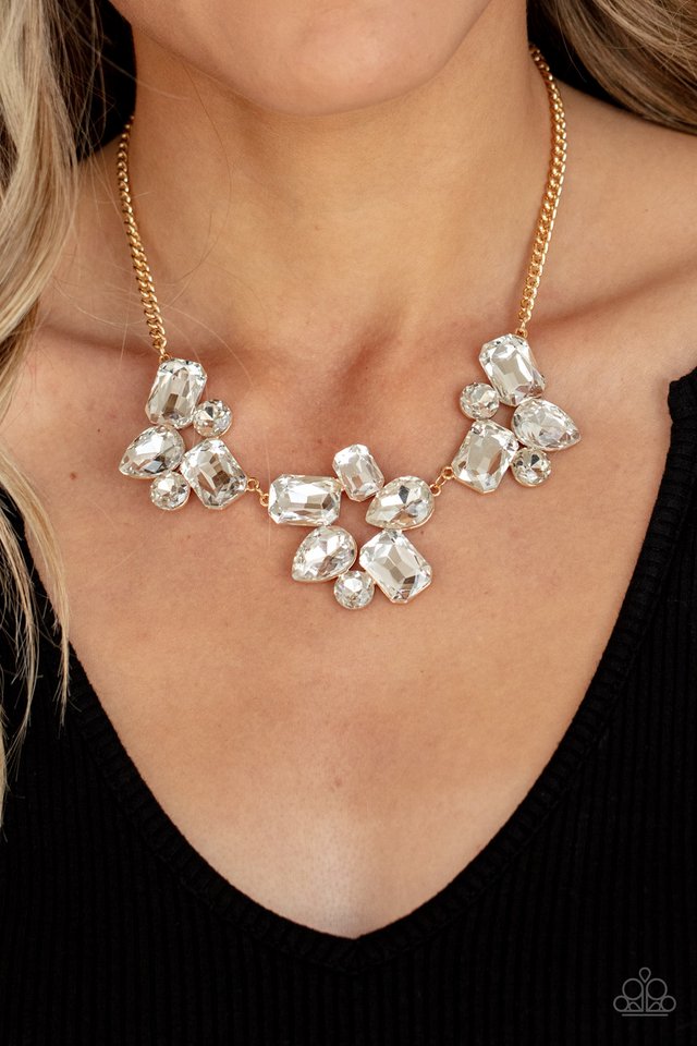Galactic Goddess - Gold - Paparazzi Necklace Image