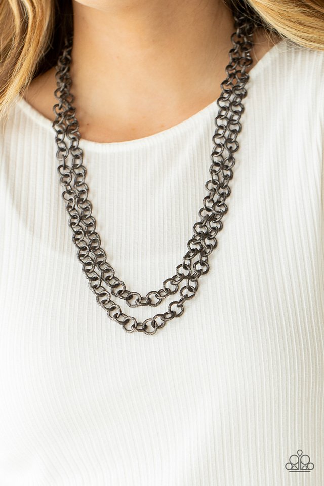 Grunge Goals - Black - Paparazzi Necklace Image