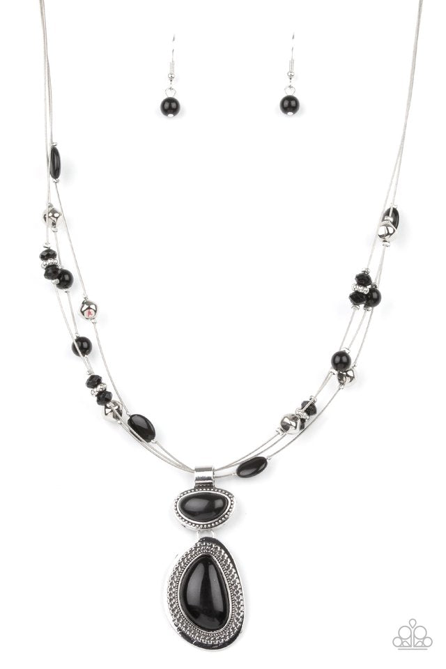 Discovering New Destinations - Black - Paparazzi Necklace Image