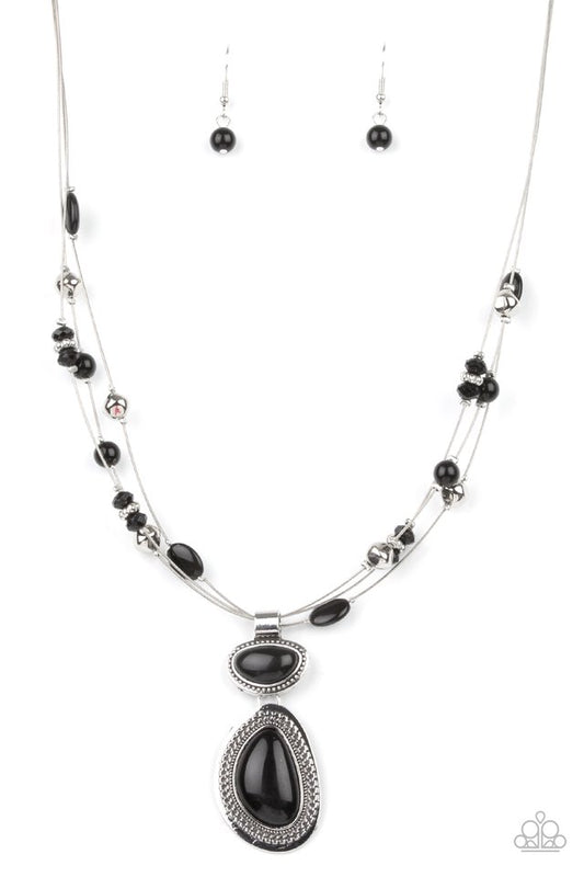 Discovering New Destinations - Black - Paparazzi Necklace Image