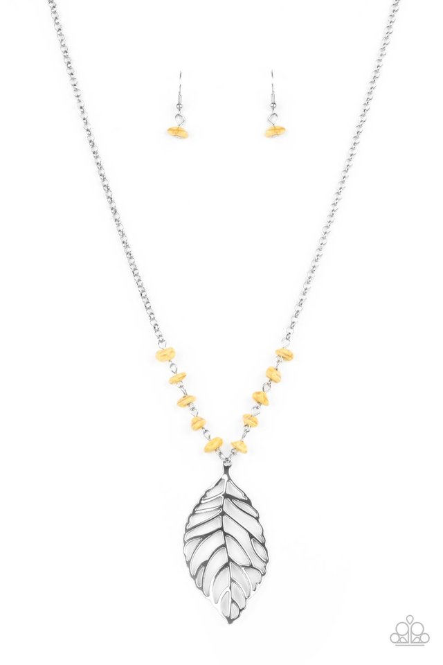 Roaming The Riverwalk - Yellow - Paparazzi Necklace Image
