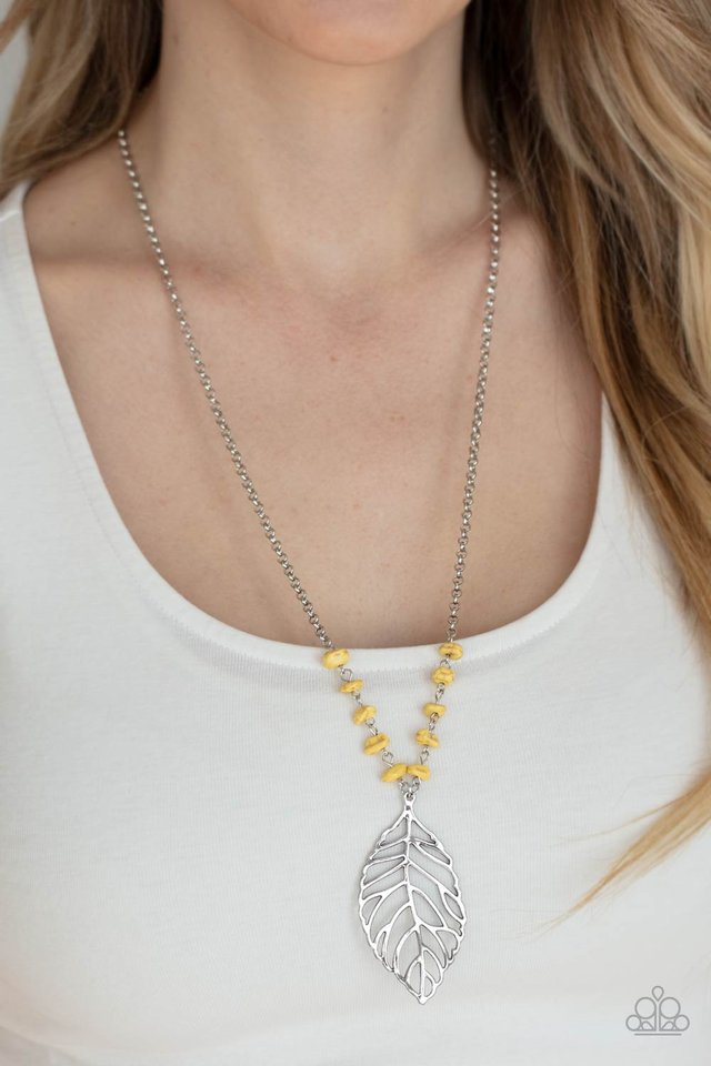 Roaming The Riverwalk - Yellow - Paparazzi Necklace Image