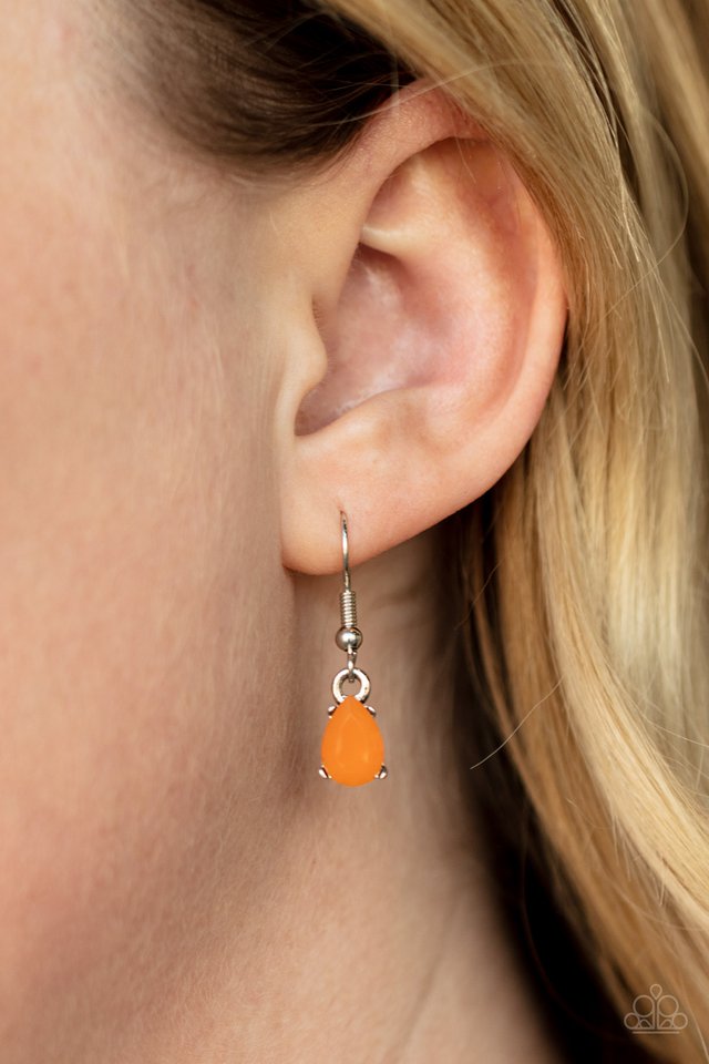 ​Above The Clouds - Orange - Paparazzi Necklace Image