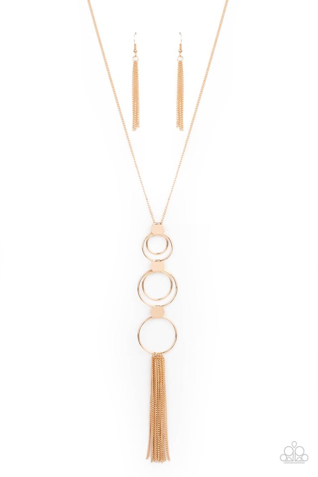 Join The Circle - Gold - Paparazzi Necklace Image