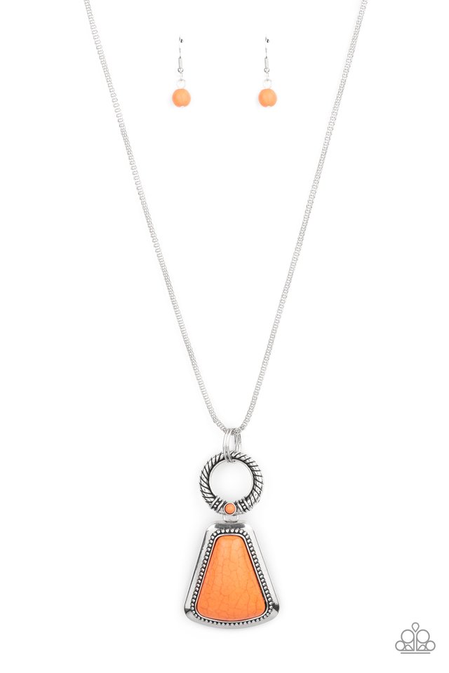 ​Stone Prairies - Orange - Paparazzi Necklace Image