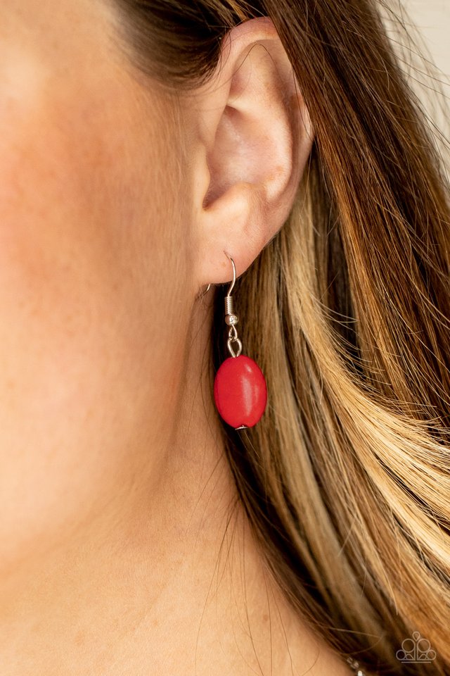 Meet Me At Sunset - Red - Paparazzi Necklace Image