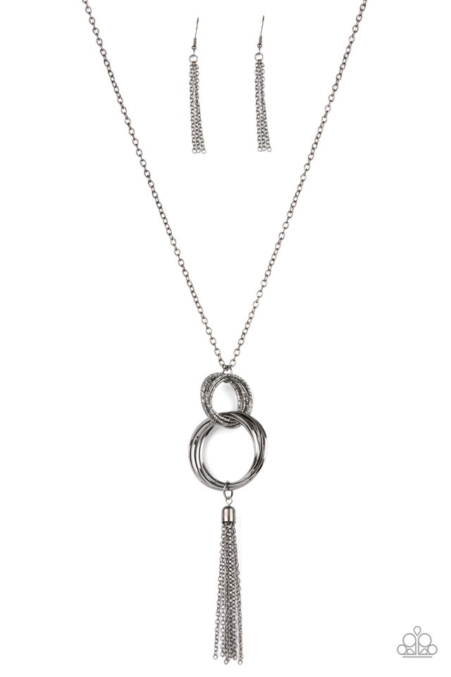 ​Orbiting Splendor - Black - Paparazzi Necklace Image