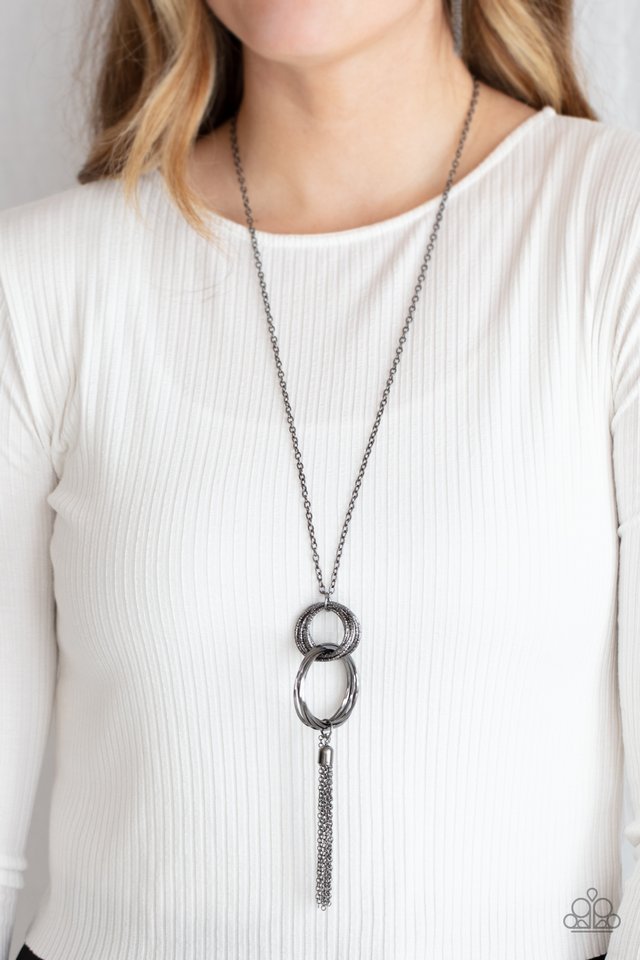 ​Orbiting Splendor - Black - Paparazzi Necklace Image