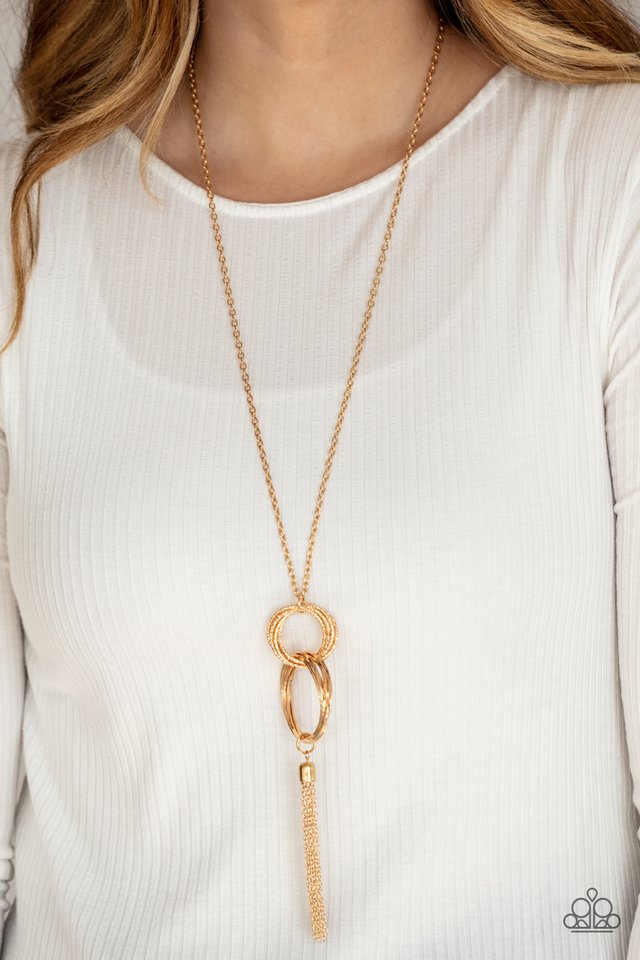 ​Orbiting Splendor - Gold - Paparazzi Necklace Image