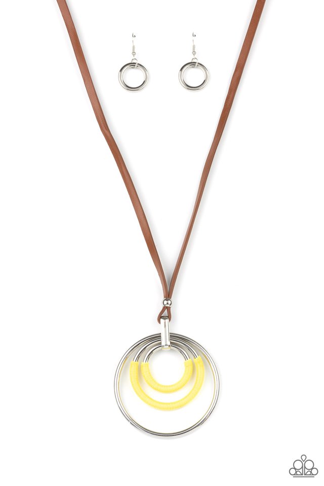 ​Hypnotic Happenings - Yellow - Paparazzi Necklace Image
