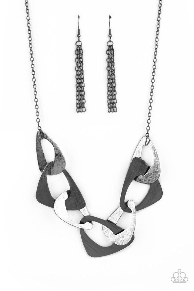 Guide To The Galaxy - Black - Paparazzi Necklace Image