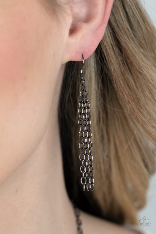 Guide To The Galaxy - Black - Paparazzi Necklace Image