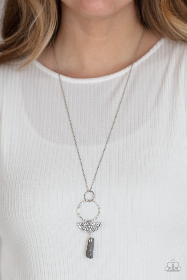 Monumental Obelisk - Silver - Paparazzi Necklace Image