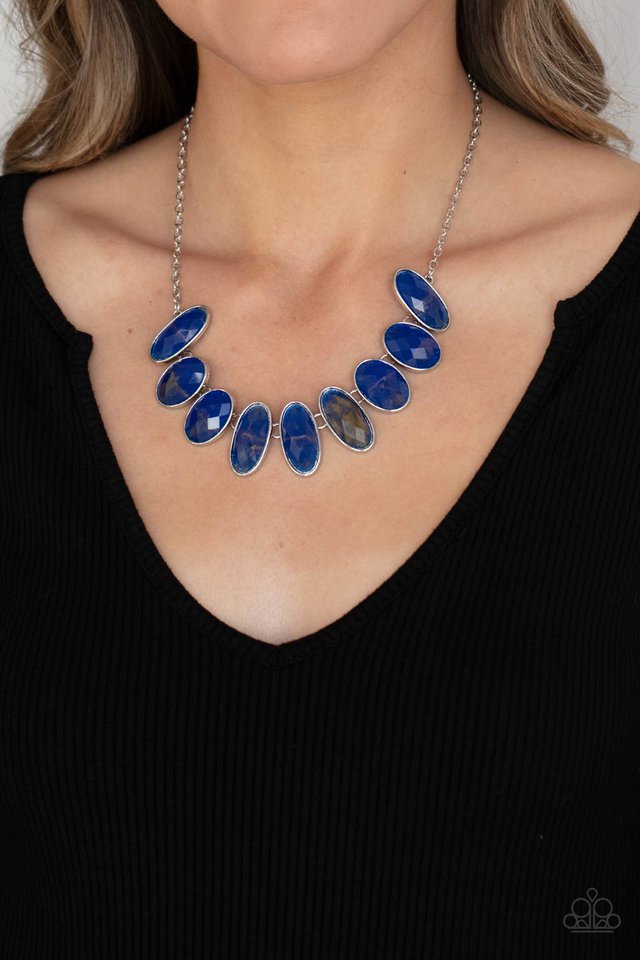 ​Elliptical Episode - Blue - Paparazzi Necklace Image