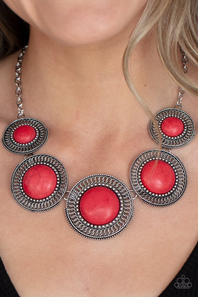 ​​She Went West - Red - Paparazzi Necklace Image