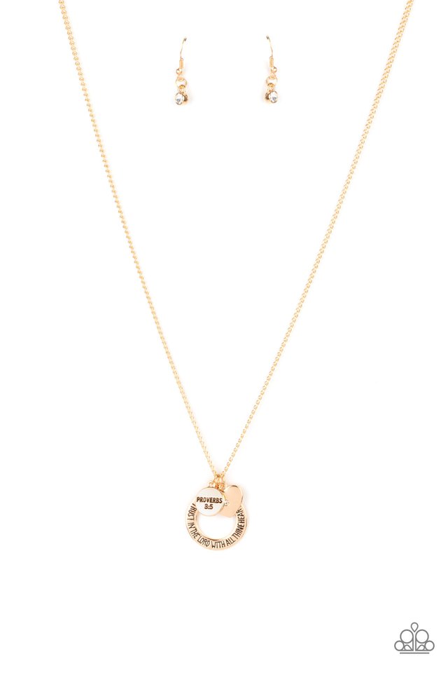 Full of Faith - Gold - Paparazzi Necklace Image