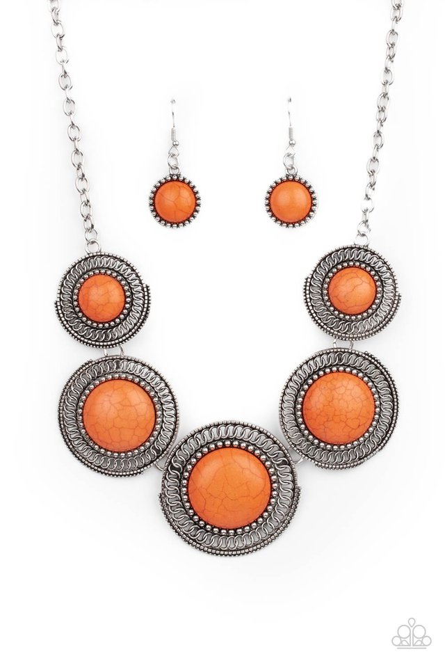 She Went West - Orange - Paparazzi Necklace Image