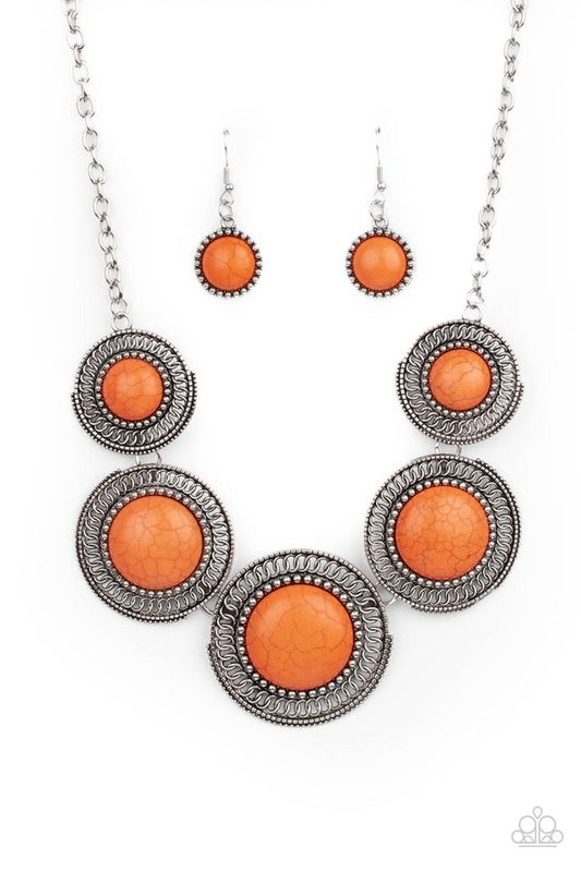 She Went West - Orange - Paparazzi Necklace Image