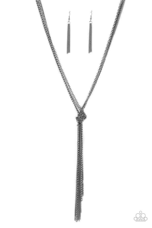 ​KNOT All There - Black - Paparazzi Necklace Image