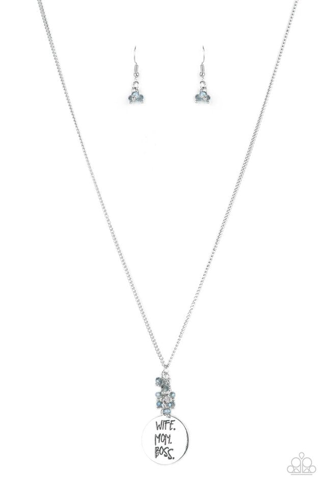 Words To Live By - Blue - Paparazzi Necklace Image
