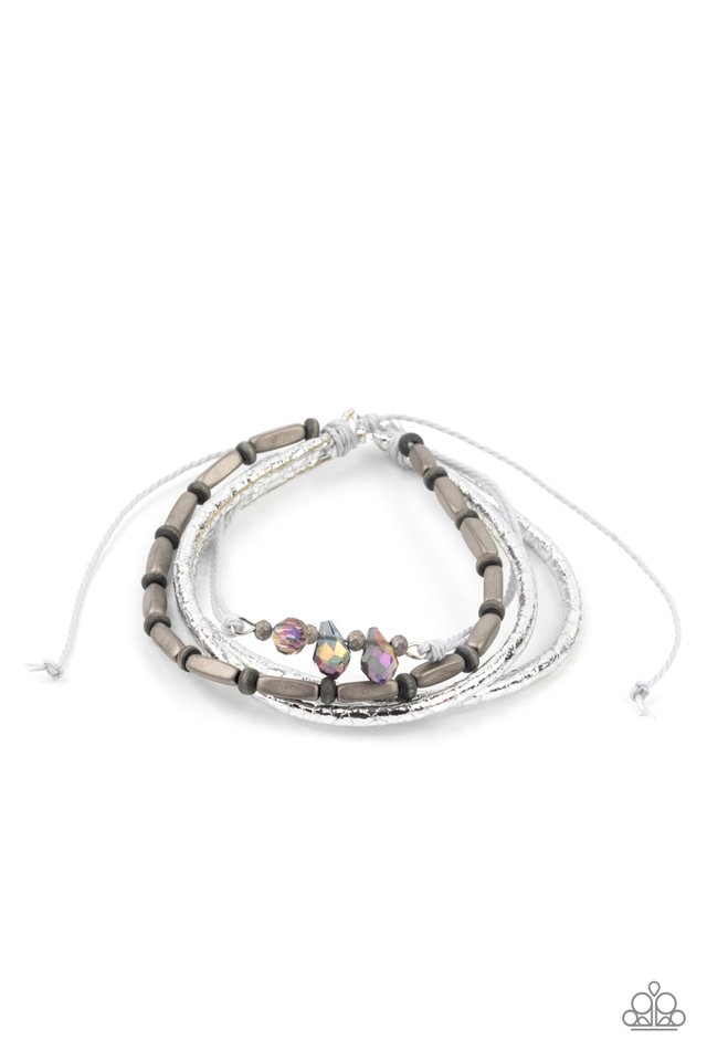 Holographic Hike - Silver - Paparazzi Bracelet Image