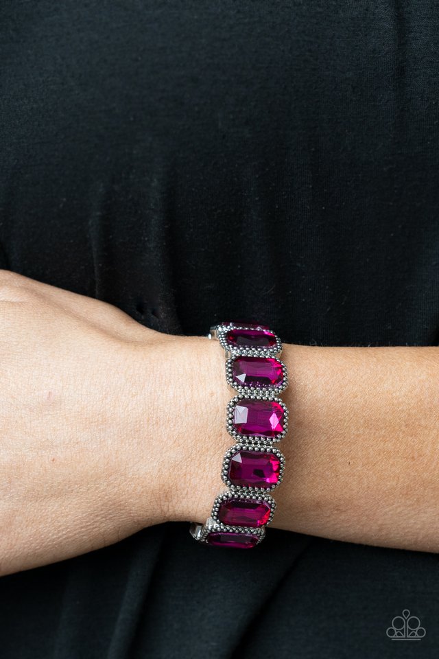 Studded Smolder - Pink - Paparazzi Bracelet Image