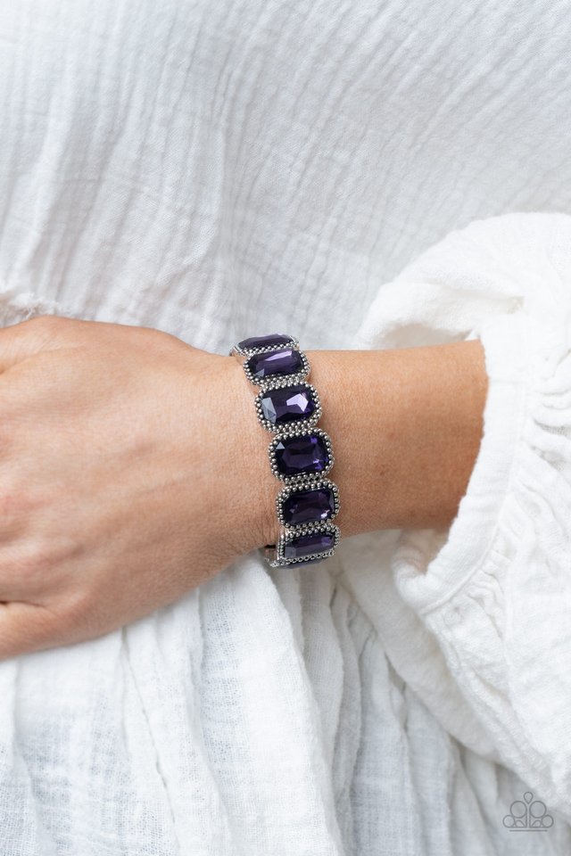 Studded Smolder - Purple - Paparazzi Bracelet Image