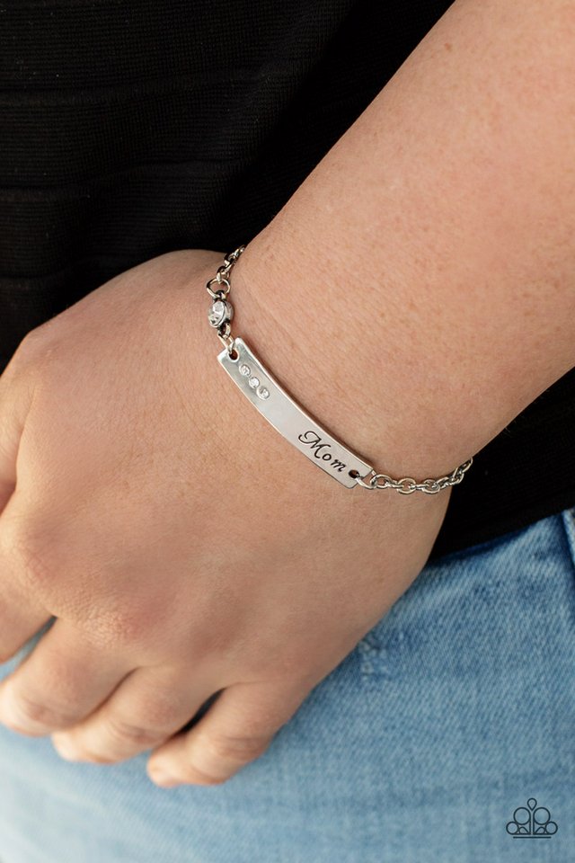 Mom Always Knows - White - Paparazzi Bracelet Image