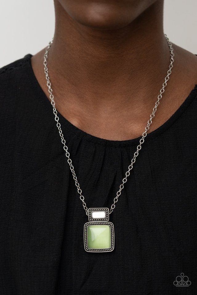 ​Ethereally Elemental - Green - Paparazzi Necklace Image