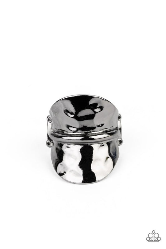 High Stakes Gleam - Black - Paparazzi Ring Image