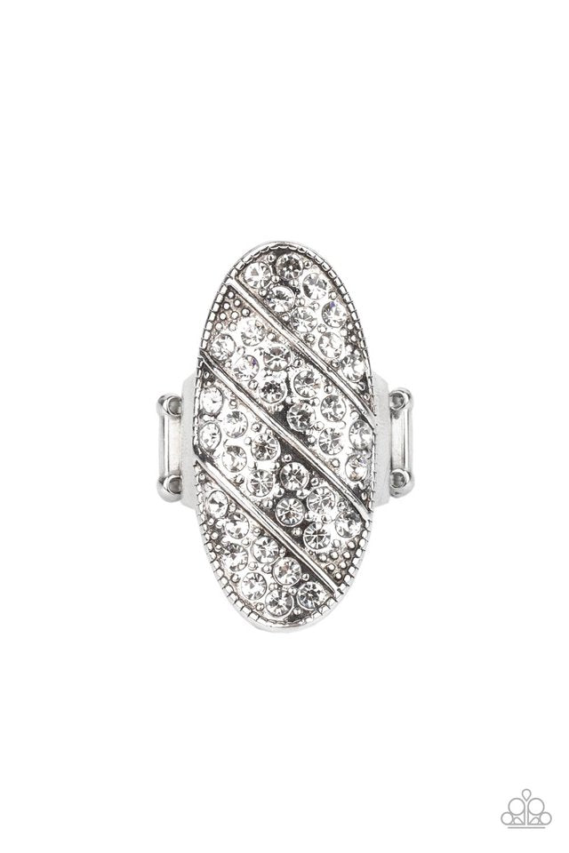 Galactic Glitz - White - Paparazzi Ring Image