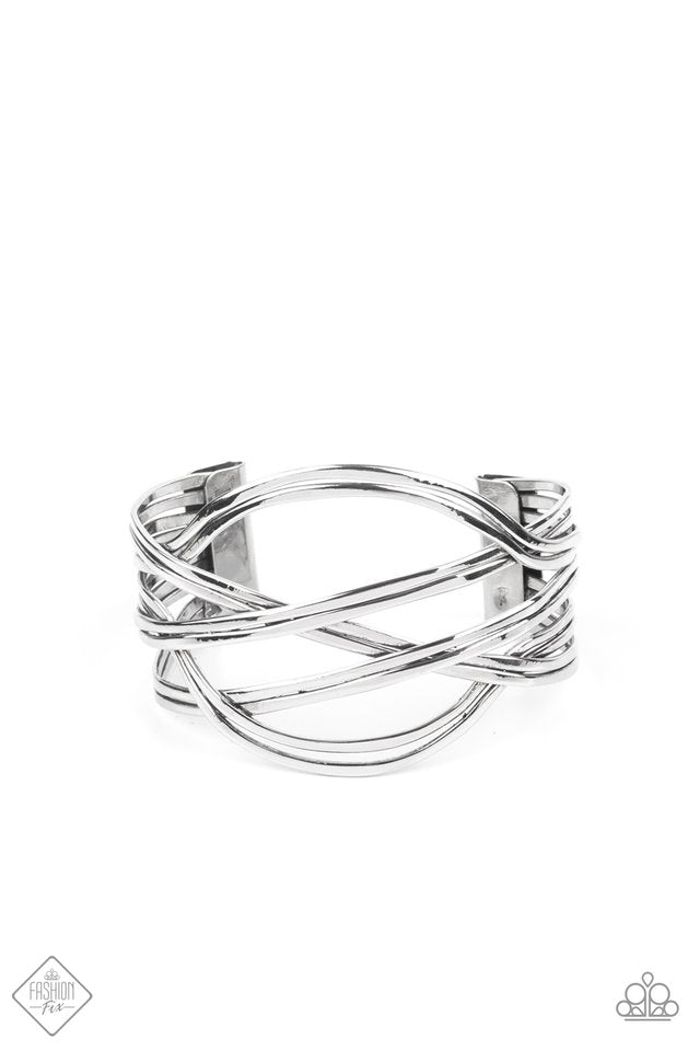 ​Hautely Hammered - Silver - Paparazzi Bracelet Image