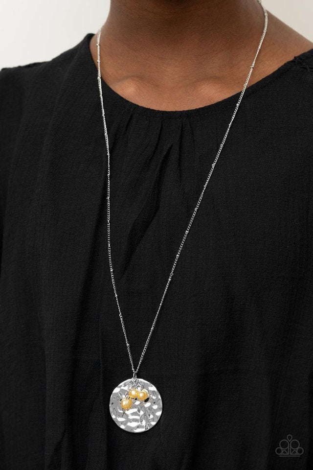 Seaside Shimmer - Yellow - Paparazzi Necklace Image