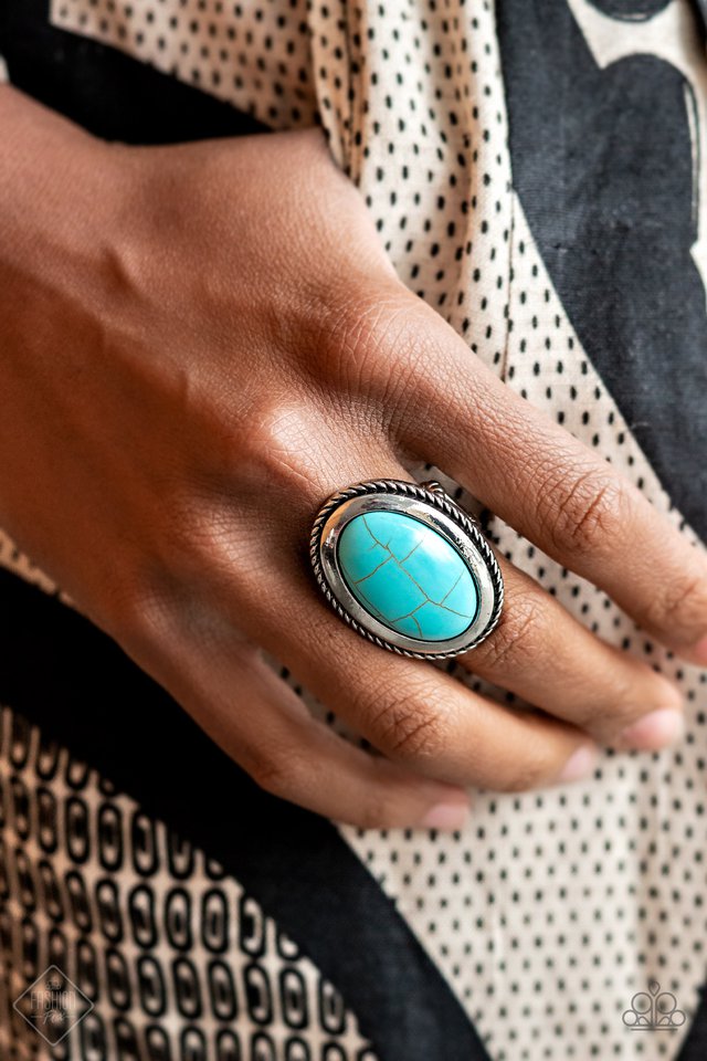 Canyon Sanctuary - Blue - Paparazzi Ring Image