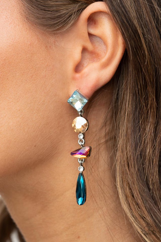 Rock Candy Elegance - Multi - Paparazzi Earring Image