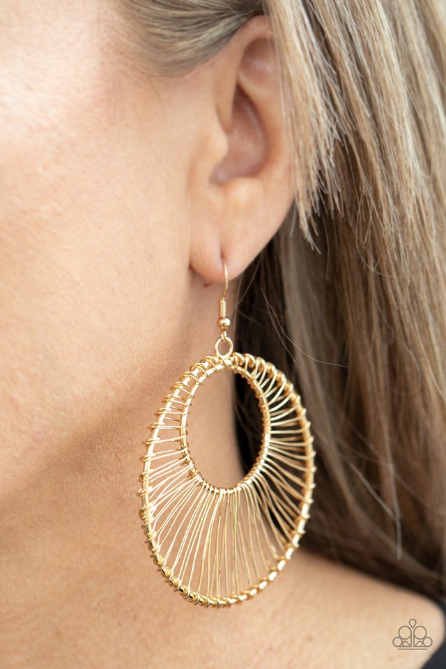 Artisan Applique - Gold - Paparazzi Earring Image